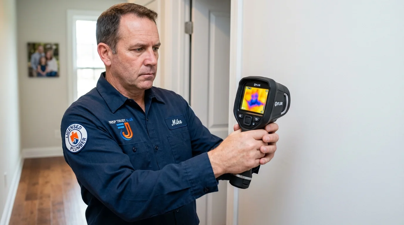 Thermal imaging leak detection by Johns Plumbing LLC in Maynard